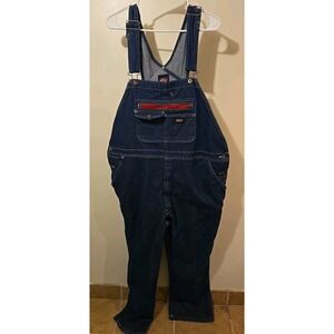 Genuine Dickies Dark Blue Bibs Red Zipper